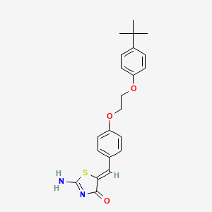 (5Z)-5-{4-[2-(4-tert-butylphenoxy)ethoxy]benzylidene}-2-imino-1,3-thiazolidin-4-one