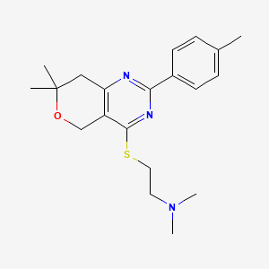 (2-{[7,7-dimethyl-2-(4-methylphenyl)-7,8-dihydro-5H-pyrano[4,3-d]pyrimidin-4-yl]thio}ethyl)dimethylamine