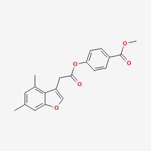 methyl 4-{[(4,6-dimethyl-1-benzofuran-3-yl)acetyl]oxy}benzoate