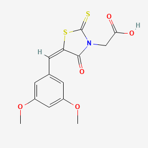 [5-(3,5-dimethoxybenzylidene)-4-oxo-2-thioxo-1,3-thiazolidin-3-yl]acetic acid