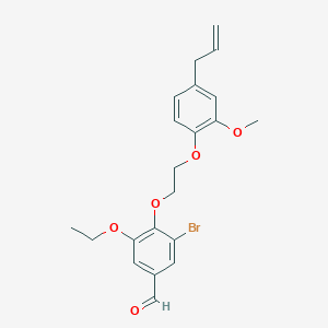 3-Bromo-5-ethoxy-4-[2-(2-methoxy-4-prop-2-enylphenoxy)ethoxy]benzaldehyde