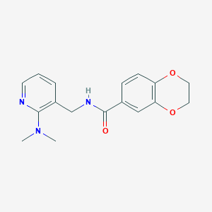 N-{[2-(dimethylamino)-3-pyridinyl]methyl}-2,3-dihydro-1,4-benzodioxine-6-carboxamide