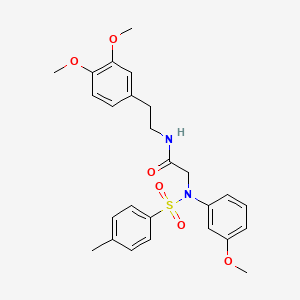 N~1~-[2-(3,4-dimethoxyphenyl)ethyl]-N~2~-(3-methoxyphenyl)-N~2~-[(4-methylphenyl)sulfonyl]glycinamide