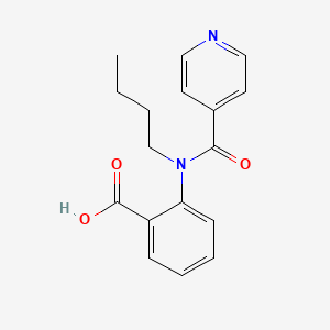 molecular formula C17H18N2O3 B5075601 2-[butyl(isonicotinoyl)amino]benzoic acid 