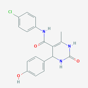 N-(4-chlorophenyl)-4-(4-hydroxyphenyl)-6-methyl-2-oxo-1,2,3,4-tetrahydro-5-pyrimidinecarboxamide