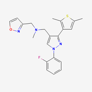 1-[3-(2,5-dimethyl-3-thienyl)-1-(2-fluorophenyl)-1H-pyrazol-4-yl]-N-(3-isoxazolylmethyl)-N-methylmethanamine