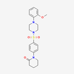 1-(4-{[4-(2-methoxyphenyl)-1-piperazinyl]sulfonyl}phenyl)-2-piperidinone