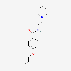 N-[2-(1-piperidinyl)ethyl]-4-propoxybenzamide