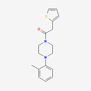 molecular formula C17H20N2OS B5075682 1-(2-methylphenyl)-4-(2-thienylacetyl)piperazine 