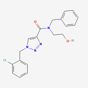 N-benzyl-1-(2-chlorobenzyl)-N-(2-hydroxyethyl)-1H-1,2,3-triazole-4-carboxamide