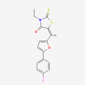 3-ethyl-5-{[5-(4-iodophenyl)-2-furyl]methylene}-2-thioxo-1,3-thiazolidin-4-one