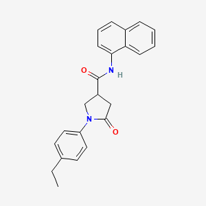 1-(4-ethylphenyl)-N-1-naphthyl-5-oxo-3-pyrrolidinecarboxamide