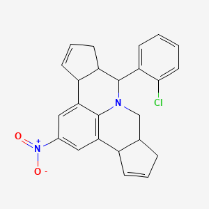 7-(2-chlorophenyl)-2-nitro-3b,6,6a,7,9,9a,10,12a-octahydrocyclopenta[c]cyclopenta[4,5]pyrido[3,2,1-ij]quinoline