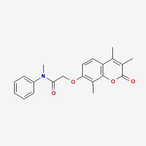 N-methyl-N-phenyl-2-[(3,4,8-trimethyl-2-oxo-2H-chromen-7-yl)oxy]acetamide