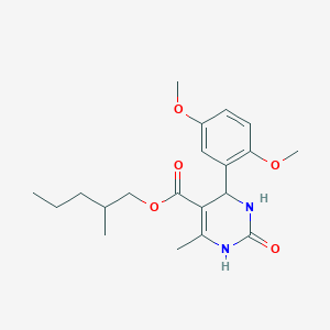 2-methylpentyl 4-(2,5-dimethoxyphenyl)-6-methyl-2-oxo-1,2,3,4-tetrahydro-5-pyrimidinecarboxylate