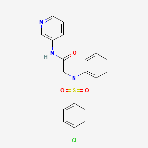 molecular formula C20H18ClN3O3S B5075837 N~2~-[(4-chlorophenyl)sulfonyl]-N~2~-(3-methylphenyl)-N~1~-3-pyridinylglycinamide 