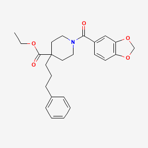 ethyl 1-(1,3-benzodioxol-5-ylcarbonyl)-4-(3-phenylpropyl)-4-piperidinecarboxylate