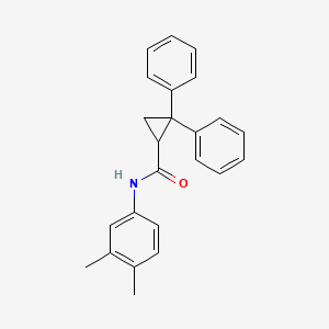 N-(3,4-dimethylphenyl)-2,2-diphenylcyclopropane-1-carboxamide