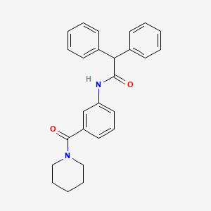 molecular formula C26H26N2O2 B5075889 2,2-diphenyl-N-[3-(1-piperidinylcarbonyl)phenyl]acetamide 