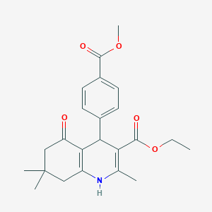 ethyl 4-[4-(methoxycarbonyl)phenyl]-2,7,7-trimethyl-5-oxo-1,4,5,6,7,8-hexahydro-3-quinolinecarboxylate