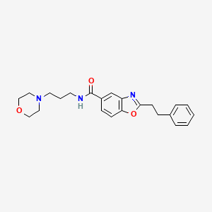 N-[3-(4-morpholinyl)propyl]-2-(2-phenylethyl)-1,3-benzoxazole-5-carboxamide