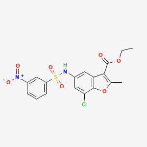 ethyl 7-chloro-2-methyl-5-{[(3-nitrophenyl)sulfonyl]amino}-1-benzofuran-3-carboxylate