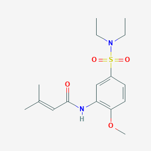 N-[5-(diethylsulfamoyl)-2-methoxyphenyl]-3-methylbut-2-enamide