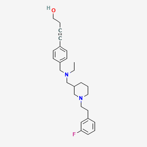 4-(4-{[ethyl({1-[2-(3-fluorophenyl)ethyl]-3-piperidinyl}methyl)amino]methyl}phenyl)-3-butyn-1-ol