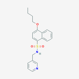 molecular formula C20H22N2O3S B5075980 4-butoxy-N-(3-pyridinylmethyl)-1-naphthalenesulfonamide 