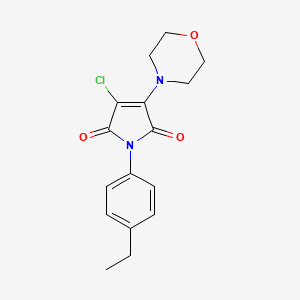 3-chloro-1-(4-ethylphenyl)-4-(4-morpholinyl)-1H-pyrrole-2,5-dione