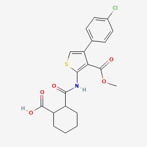 2-{[4-(4-Chlorophenyl)-3-(methoxycarbonyl)thiophen-2-yl]carbamoyl}cyclohexanecarboxylic acid