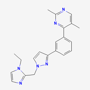 4-(3-{1-[(1-ethyl-1H-imidazol-2-yl)methyl]-1H-pyrazol-3-yl}phenyl)-2,5-dimethylpyrimidine