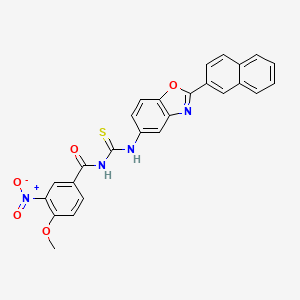 4-methoxy-N-{[2-(naphthalen-2-yl)-1,3-benzoxazol-5-yl]carbamothioyl}-3-nitrobenzamide