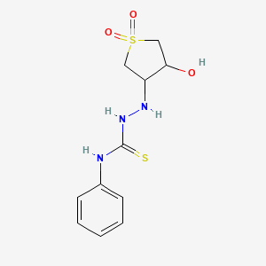 2-(4-hydroxy-1,1-dioxidotetrahydro-3-thienyl)-N-phenylhydrazinecarbothioamide