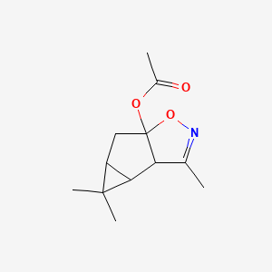 3,4,4-trimethyl-3b,4,4a,5-tetrahydrocyclopropa[4,5]cyclopenta[1,2-d]isoxazol-5a(3aH)-yl acetate