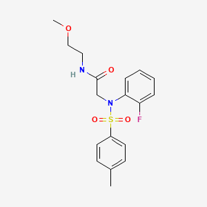 2-(2-fluoro-N-(4-methylphenyl)sulfonylanilino)-N-(2-methoxyethyl)acetamide