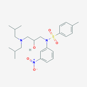 molecular formula C24H35N3O5S B5076130 N-[3-(diisobutylamino)-2-hydroxypropyl]-4-methyl-N-(3-nitrophenyl)benzenesulfonamide 