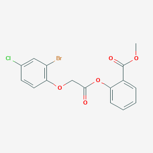 methyl 2-{[(2-bromo-4-chlorophenoxy)acetyl]oxy}benzoate