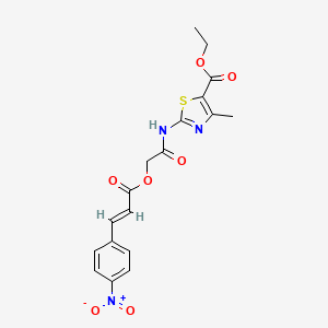 molecular formula C18H17N3O7S B5076185 ethyl 4-methyl-2-[({[3-(4-nitrophenyl)acryloyl]oxy}acetyl)amino]-1,3-thiazole-5-carboxylate 