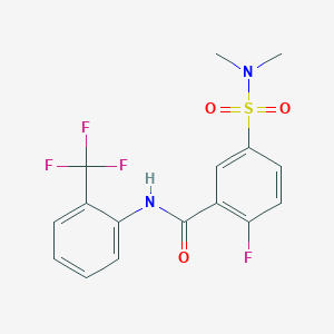 5-[(dimethylamino)sulfonyl]-2-fluoro-N-[2-(trifluoromethyl)phenyl]benzamide