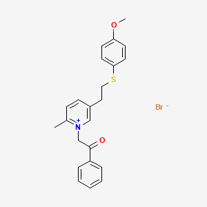 molecular formula C23H24BrNO2S B5076198 5-{2-[(4-methoxyphenyl)thio]ethyl}-2-methyl-1-(2-oxo-2-phenylethyl)pyridinium bromide 