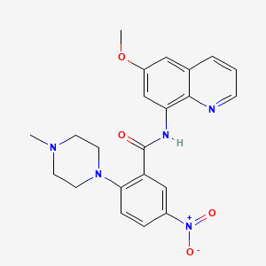 N-(6-methoxyquinolin-8-yl)-2-(4-methylpiperazin-1-yl)-5-nitrobenzamide