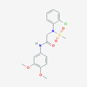 N~2~-(2-chlorophenyl)-N~1~-(3,4-dimethoxyphenyl)-N~2~-(methylsulfonyl)glycinamide