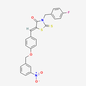 molecular formula C24H17FN2O4S2 B5076279 3-(4-fluorobenzyl)-5-{4-[(3-nitrobenzyl)oxy]benzylidene}-2-thioxo-1,3-thiazolidin-4-one 