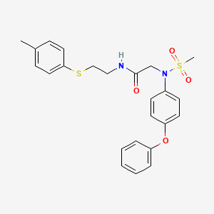 N-{2-[(4-methylphenyl)sulfanyl]ethyl}-N~2~-(methylsulfonyl)-N~2~-(4-phenoxyphenyl)glycinamide