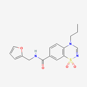 N-(2-furylmethyl)-4-propyl-4H-1,2,4-benzothiadiazine-7-carboxamide 1,1-dioxide