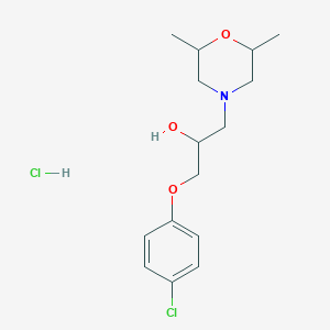 molecular formula C15H23Cl2NO3 B5076340 1-(4-Chlorophenoxy)-3-(2,6-dimethylmorpholin-4-yl)propan-2-ol;hydrochloride 