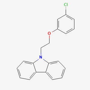 molecular formula C20H16ClNO B5076343 9-[2-(3-chlorophenoxy)ethyl]-9H-carbazole 