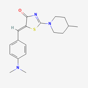 5-[4-(dimethylamino)benzylidene]-2-(4-methyl-1-piperidinyl)-1,3-thiazol-4(5H)-one