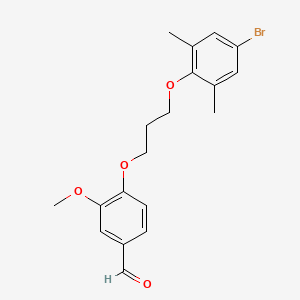 molecular formula C19H21BrO4 B5076378 4-[3-(4-bromo-2,6-dimethylphenoxy)propoxy]-3-methoxybenzaldehyde 